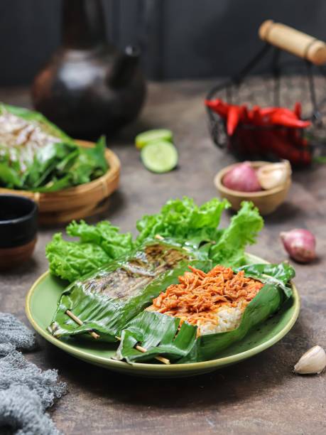 istock Nasi bakar, rice burned, grilled rice 2158978746