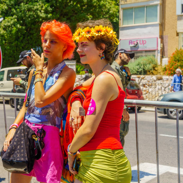 The Pride flag flying proudly during a peaceful protest in the streets of Rome during the summer of 2023.