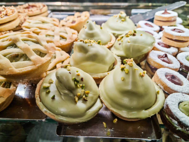 Sicilian Desserts On The Confectionary Counter In Catania in Sicily