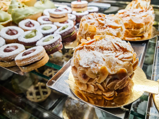 Sicilian Desserts On The Confectionary Counter In Catania in Sicily