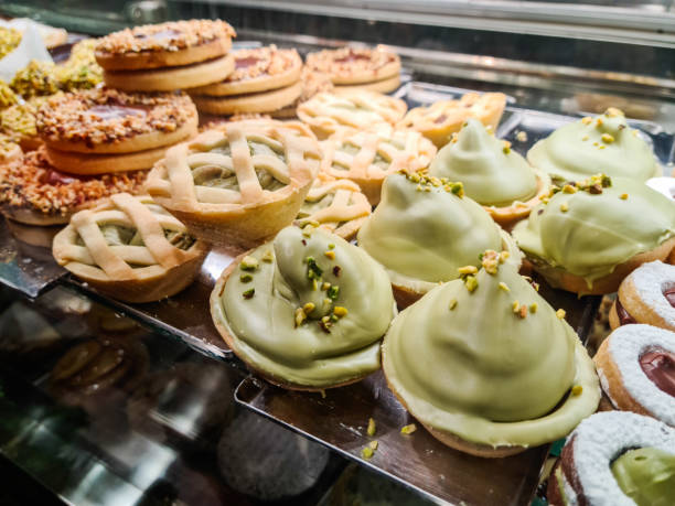 Sicilian Desserts On The Confectionary Counter In Catania in Sicily