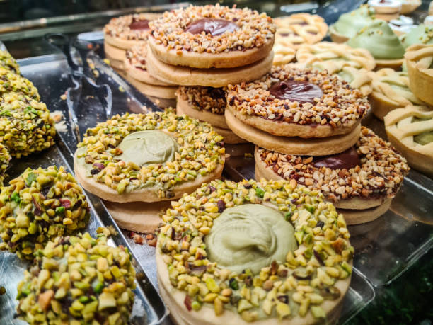 Sicilian Desserts On The Confectionary Counter In Catania in Sicily