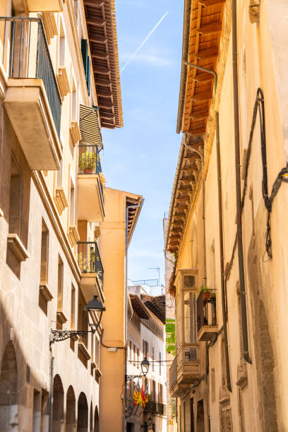 istock Sunlit Cobblestone Alleyway in Palma de Mallorca. 2158991341