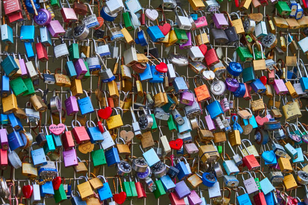 Philadelphia, United States - 5/28/2024, love locks at a bridge.