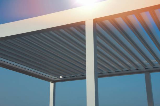 istock Pergola awning in the sunshine photo. 2158996182