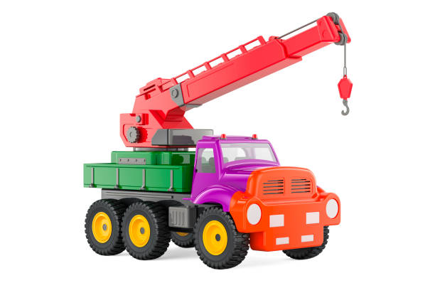 istock Crane Truck Toy, 3D rendering 2159002233