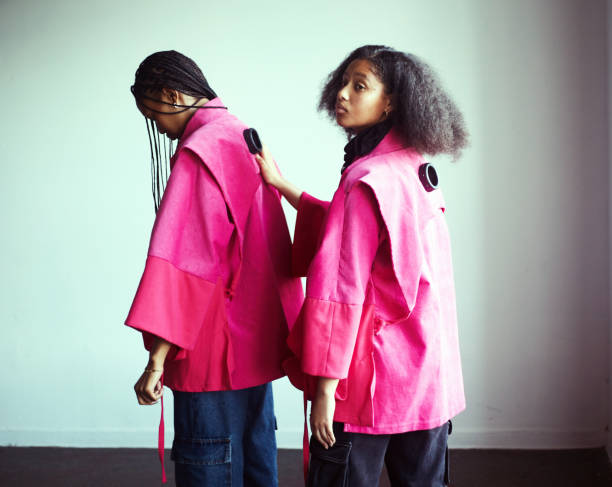 Young Fashion Models Creative Shoot Posing