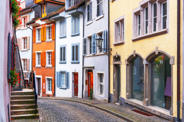 istock Laufenberg, Switzerland Cobblesstone Streets 2159007715