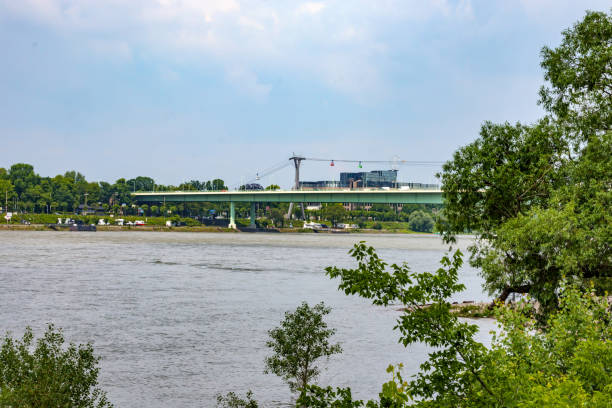 istock Rhine river with its calm waters, bridge and cable car with hanging cabins in background 2159008065