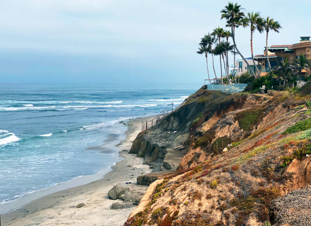 Waterfront homes. Encinitas, California, USA