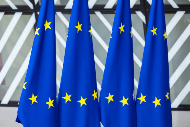 istock European flags at the European Council, Brussels 2159010318