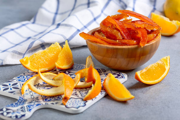 istock Homemade candied orange peel. 2159016730