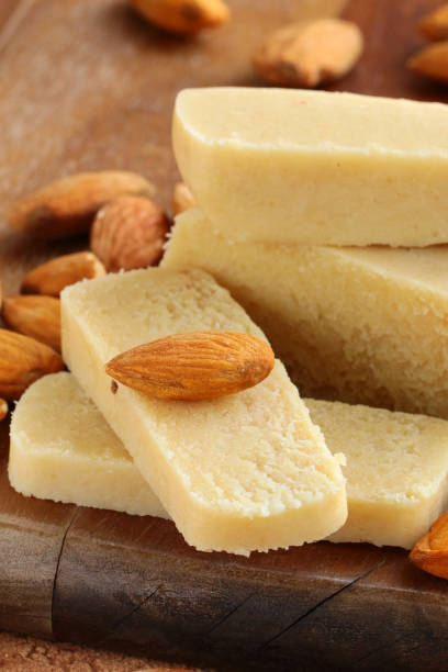istock almond marzipan for dessert on a board 2159019469