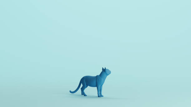 istock Blue cat small domestic feline sculpt soft tones pale background 2159021838
