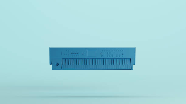 istock Green electronic keyboard musical instrument retro soft tones mint background 2159027758