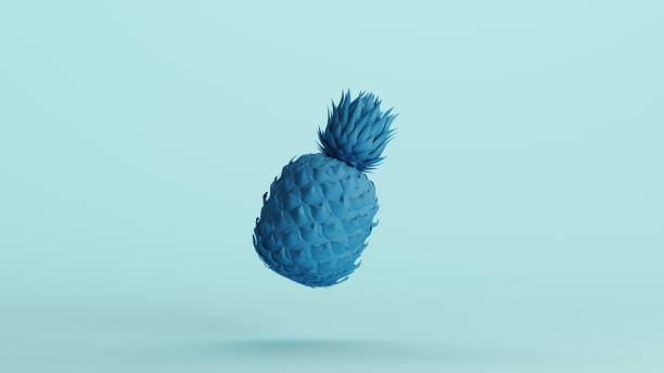 istock Blue pineapple tropical fruit edible plant soft tones pale background 2159027791
