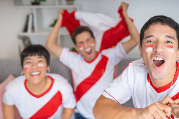 istock Friends excitedly shouting a goal 2159028768