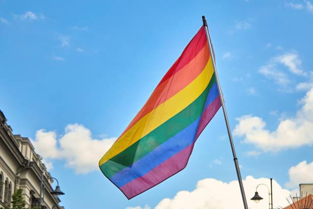 istock Pride Flag. Rainbow Flag in the Sky 2159029725
