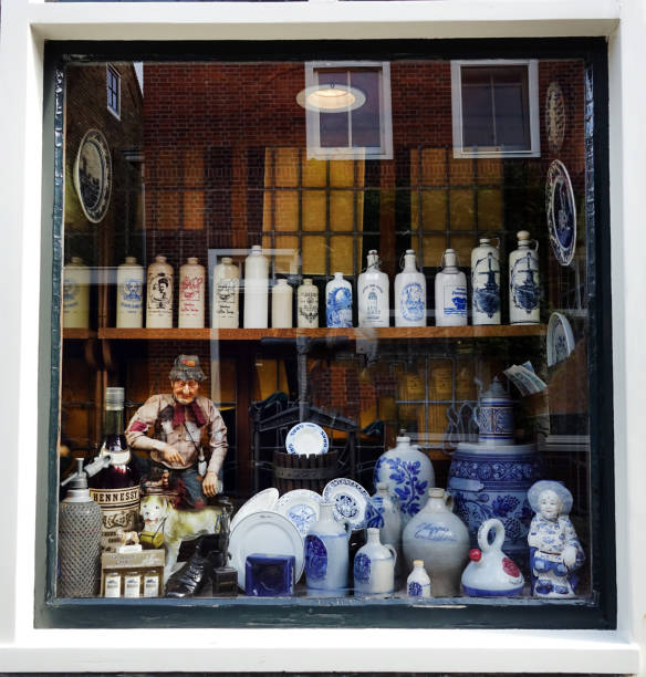 Netherlands. Edam.October 10, 2023 . Window dressing in the street of Edam.