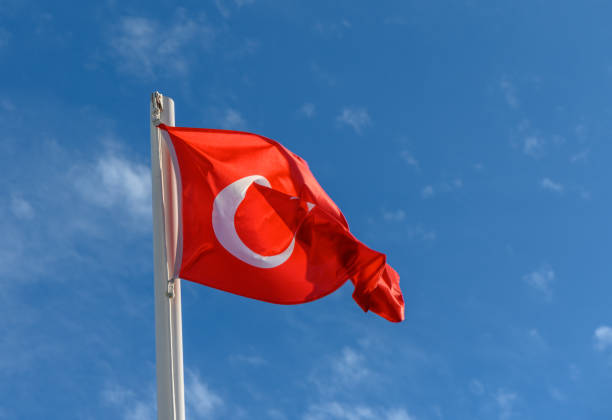 istock Turkey flag against the spring sky 11 2159030291