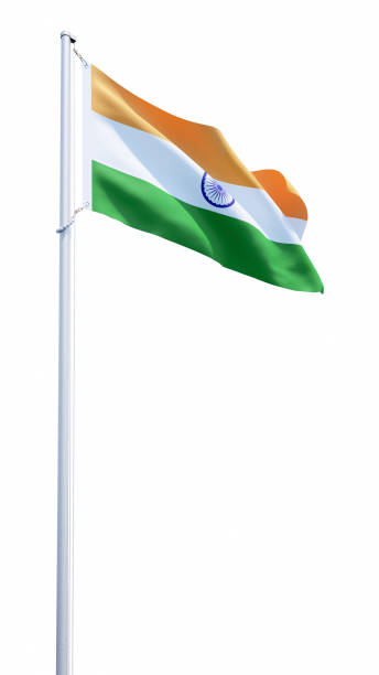 istock India Flag Waving Isolated on White Background 2159040181
