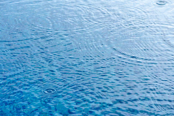 Raindrops on the water surface