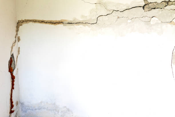Crack in the wall of a home