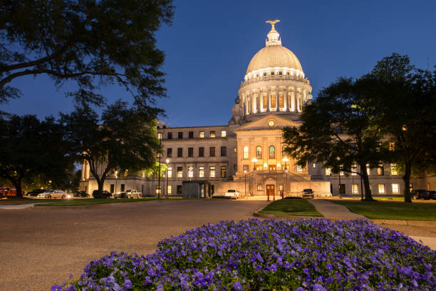 istock Jackson Mississippi State Capitol Building Twilight Night 2159043598