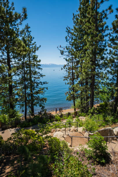 Stairway down to Lake Tahoe from Tahoe City main street.