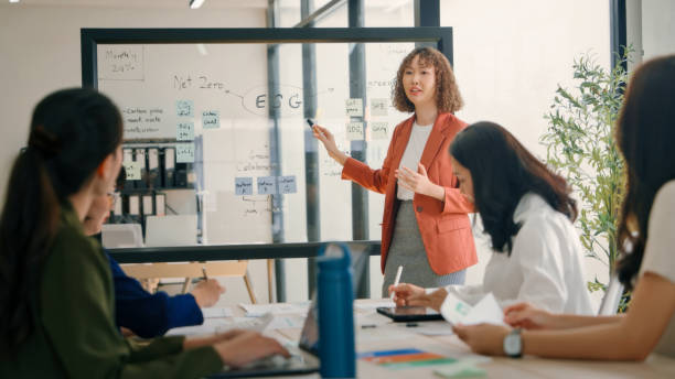 istock Team Discussing ESG Strategies in a Modern Office 2159049002