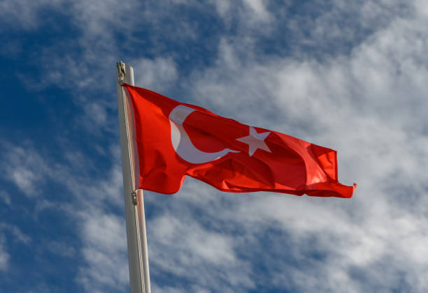 istock Turkey flag against the spring sky 7 2159050969