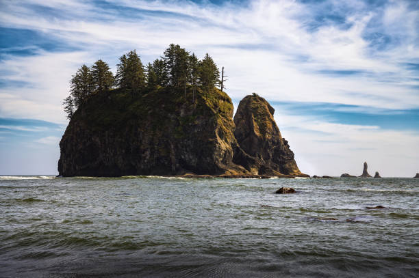 istock Sea stacks and rocky shoreline at La Push, Second Beach, Washington State 2159054934