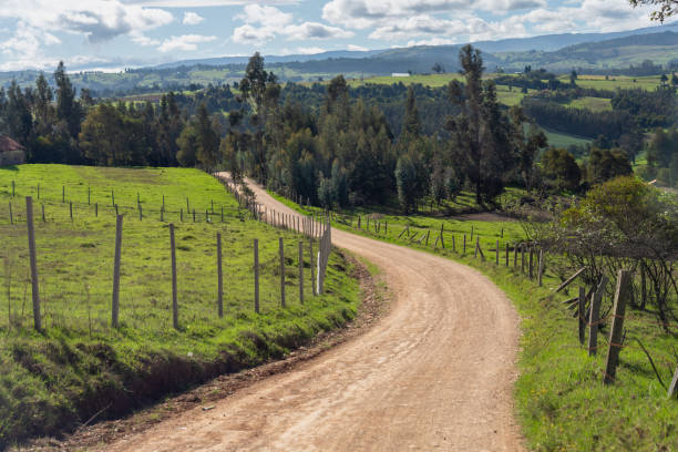 istock Colombian landscape with dirt road. 2159062465