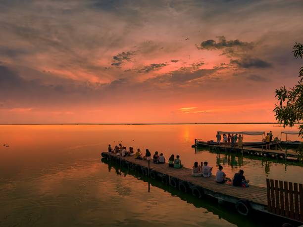 istock Sunset at Albufera pier 2159067235