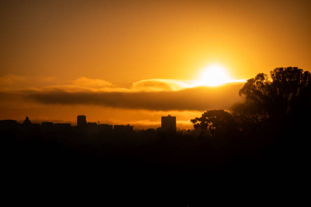 Sunrise in Temuco, southern Chile