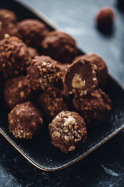 Vegan Hazelnut Chocolate Truffles