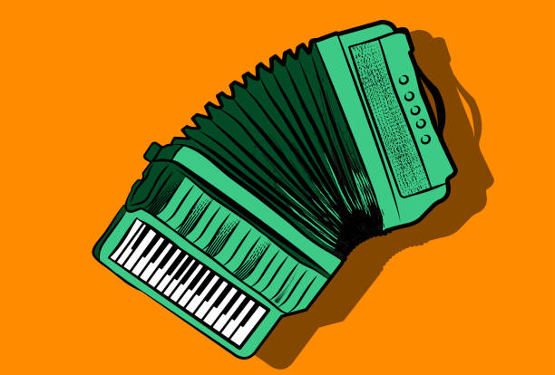 istock Accordion. Accordion illustration musical instrument vector 2159080069