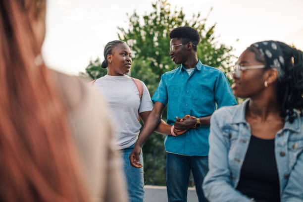 istock Diverse college students discussing at university campus during break. 2159081935