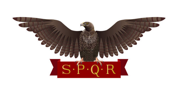 istock Emblem of Roman Empire SPQR with eagle. 2159082323