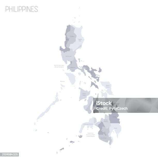 Phi Map Philippines Political Map Of Administrative Divisions Stock ...
