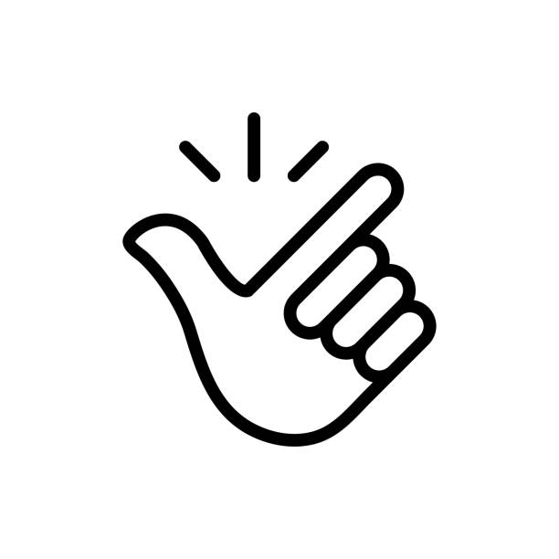 Snap of fingers vector icon. Easy hand gesture symbol. OK thumb sign. Success finger snap illustration. Snap of fingers vector icon. Easy hand gesture symbol. OK thumb sign. Success finger snap isolated illustration. no brainer sign stock illustrations