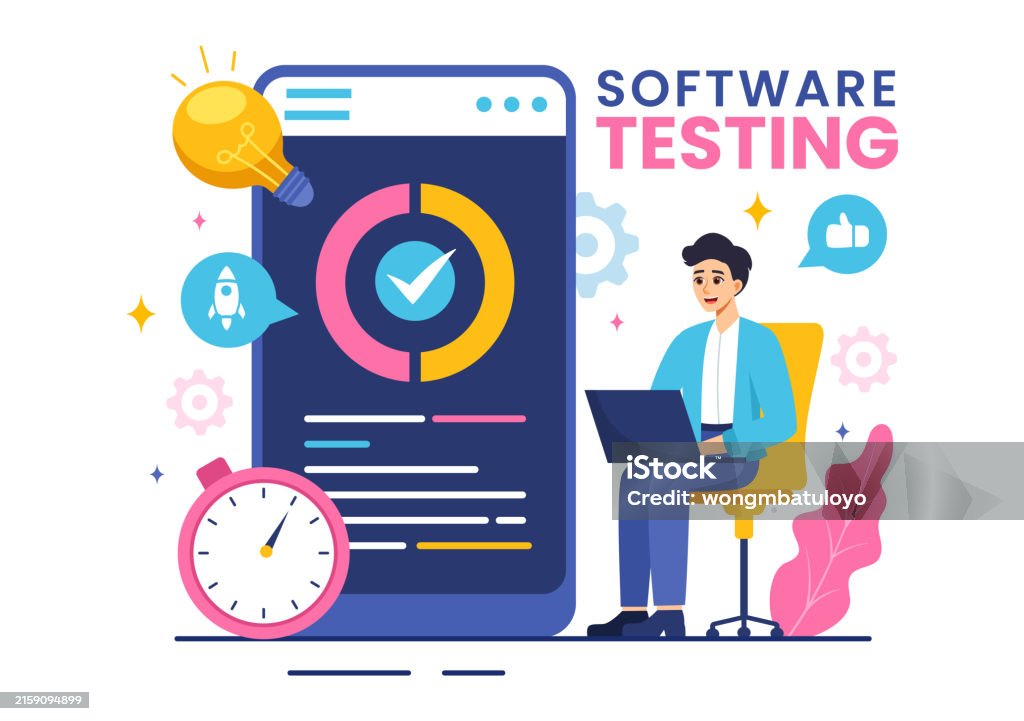 Software Testing Vector Illustration Featuring Application Engineering ...