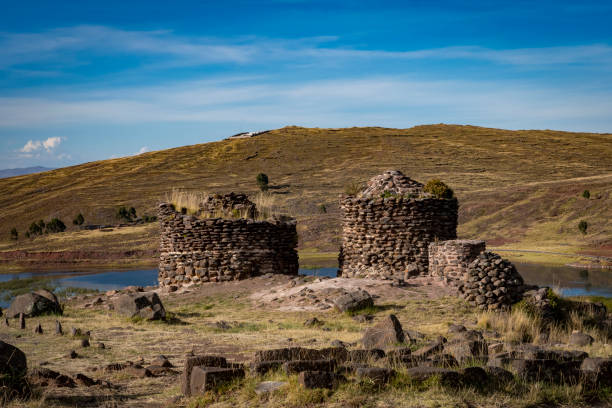 istock Chullpa (funeral tower) at Sillustani Cemetery, Hatuncolla, Puno Region, Peru. 2159101926