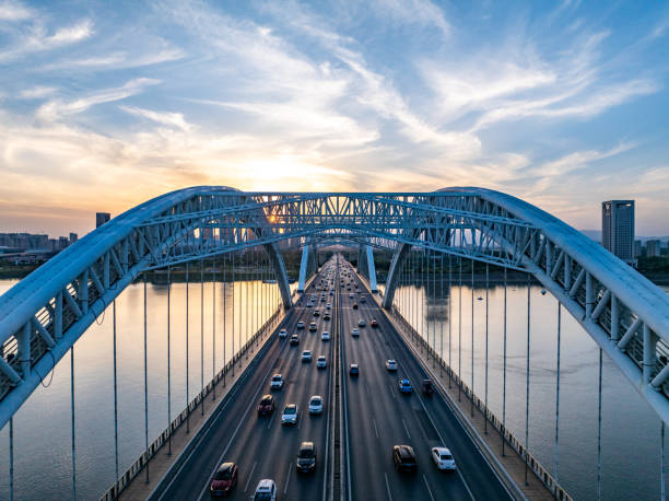Modern cross-river bridges in China