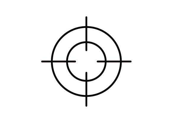 illustrations, cliparts, dessins animés et icônes de viser l’icône de la cible - cible
