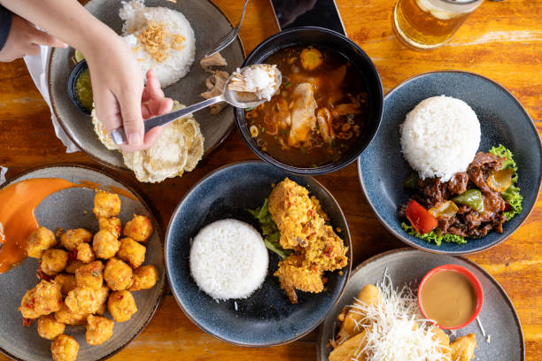 istock Top view of Indonesian cuisine on the table 2159114766
