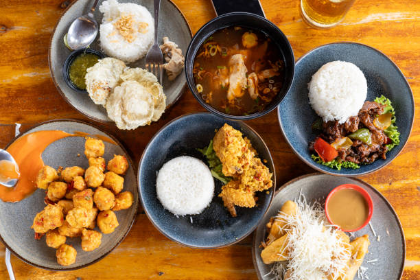 istock Top view of Indonesian cuisine on the table 2159114798