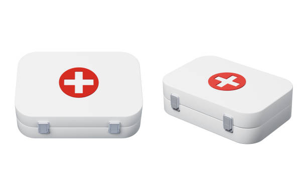 istock First aid medical box with cartoon style, 3d rendering. 2159125810
