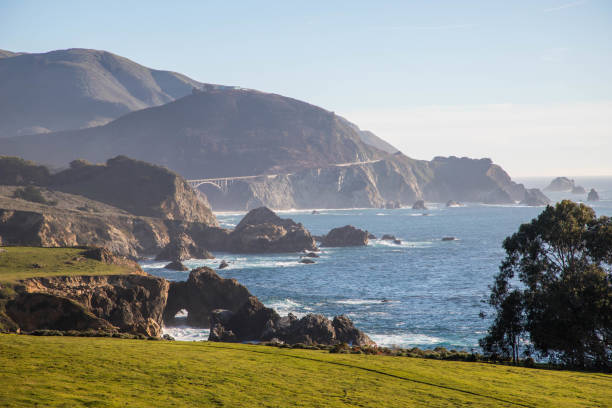 istock Big Sur, California, landscape, coastal, breathtaking, scenery, sunsets, sunrises, cliffs, Pacific Ocean, rugged, coastline, panoramic, views, serene, beauty, natural, wonder, golden hour, twilight, horizon, sea, waves, crashing, shore, dramatic 2159134039