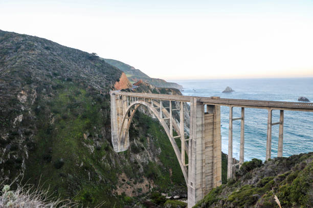 istock Big Sur, California, landscape, coastal, breathtaking, scenery, sunsets, sunrises, cliffs, Pacific Ocean, rugged, coastline, panoramic, views, serene, beauty, natural, wonder, golden hour, twilight, horizon, sea, waves, crashing, shore, dramatic 2159134286